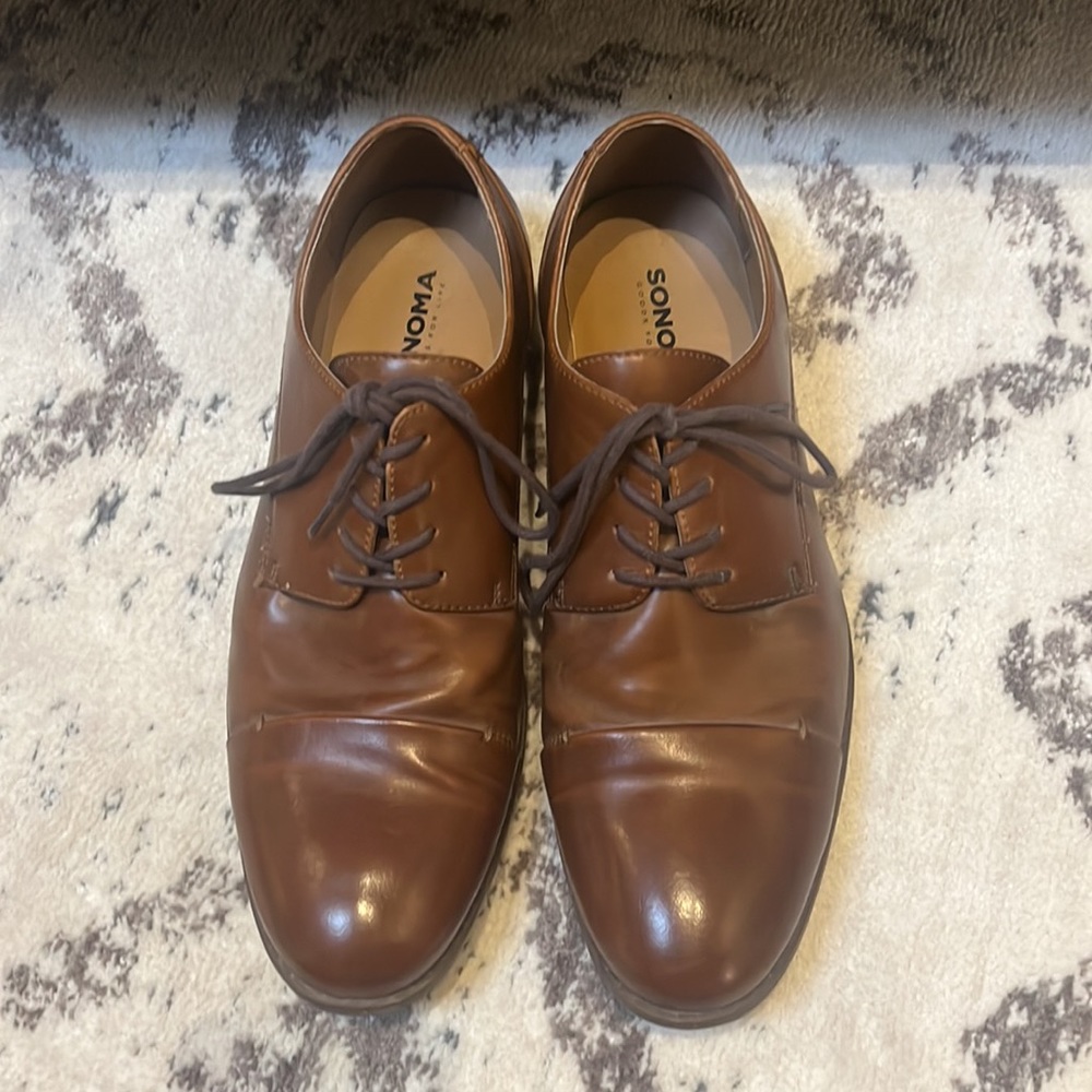 EUC Sonoma Leather Lace Up Oxford Shoes Mens Size 10
